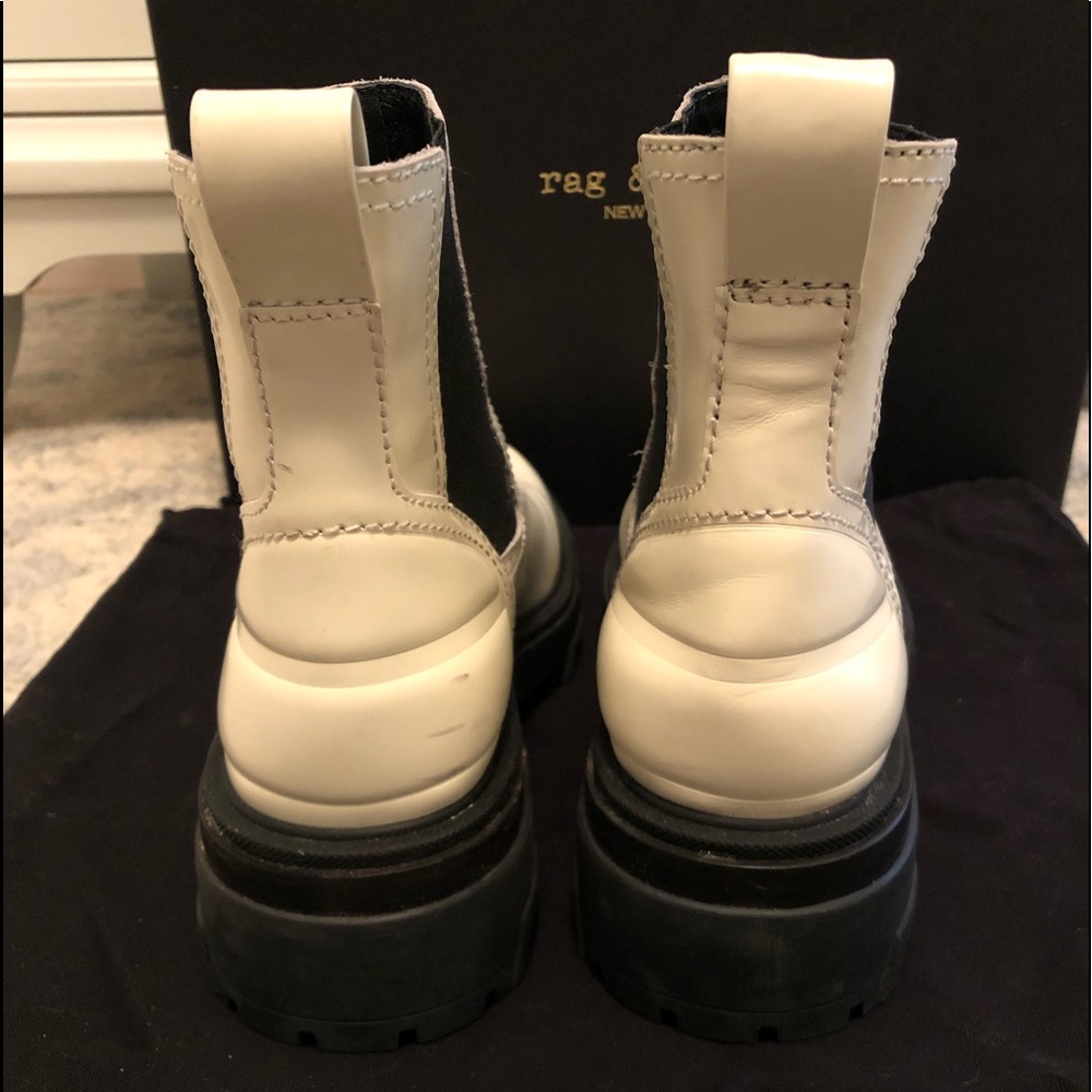 Rag & Bone white Chelsea Boots - Picture 5 of 11